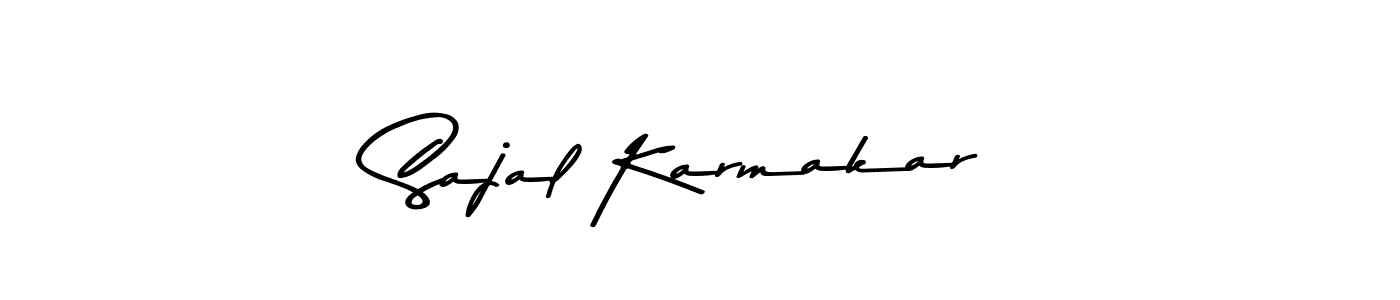 Create a beautiful signature design for name Sajal Karmakar. With this signature (Asem Kandis PERSONAL USE) fonts, you can make a handwritten signature for free. Sajal Karmakar signature style 9 images and pictures png