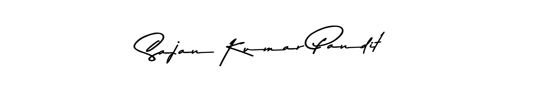 How to make Sajan Kumar Pandit name signature. Use Asem Kandis PERSONAL USE style for creating short signs online. This is the latest handwritten sign. Sajan Kumar Pandit signature style 9 images and pictures png