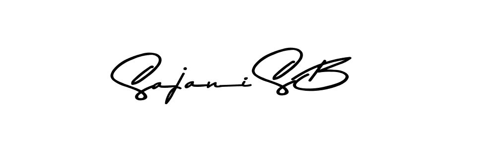 Design your own signature with our free online signature maker. With this signature software, you can create a handwritten (Asem Kandis PERSONAL USE) signature for name Sajani S B. Sajani S B signature style 9 images and pictures png