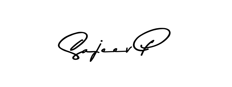 Design your own signature with our free online signature maker. With this signature software, you can create a handwritten (Asem Kandis PERSONAL USE) signature for name Sajeev P. Sajeev P signature style 9 images and pictures png