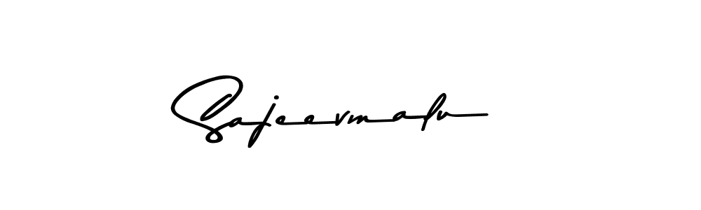 How to make Sajeevmalu name signature. Use Asem Kandis PERSONAL USE style for creating short signs online. This is the latest handwritten sign. Sajeevmalu signature style 9 images and pictures png