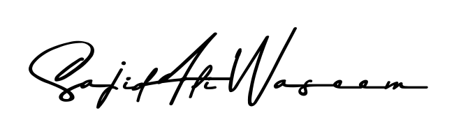 Practice writing Sajid Ali Waseem with the flow of Asem Kandis PERSONAL USE lettering. A fantastic source of inspiration for developing your personal signature style. Sajid Ali Waseem signature style 9 images and pictures png