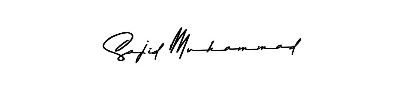 Make a beautiful signature design for name Sajid Muhammad. With this signature (Asem Kandis PERSONAL USE) style, you can create a handwritten signature for free. Sajid Muhammad signature style 9 images and pictures png