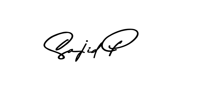 Design your own signature with our free online signature maker. With this signature software, you can create a handwritten (Asem Kandis PERSONAL USE) signature for name Sajid P. Sajid P signature style 9 images and pictures png