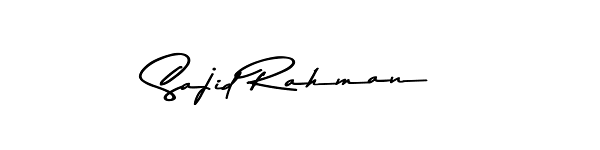 Design your own signature with our free online signature maker. With this signature software, you can create a handwritten (Asem Kandis PERSONAL USE) signature for name Sajid Rahman. Sajid Rahman signature style 9 images and pictures png