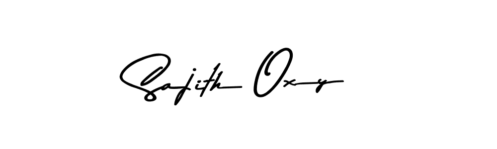 How to make Sajith Oxy name signature. Use Asem Kandis PERSONAL USE style for creating short signs online. This is the latest handwritten sign. Sajith Oxy signature style 9 images and pictures png