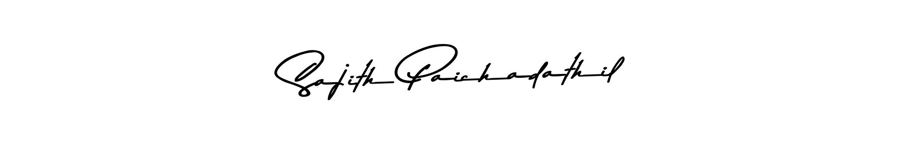 How to make Sajith Paichadathil name signature. Use Asem Kandis PERSONAL USE style for creating short signs online. This is the latest handwritten sign. Sajith Paichadathil signature style 9 images and pictures png