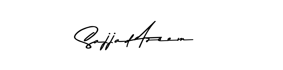 The best way (Asem Kandis PERSONAL USE) to make a short signature is to pick only two or three words in your name. The name Sajjad Azeem include a total of six letters. For converting this name. Sajjad Azeem signature style 9 images and pictures png