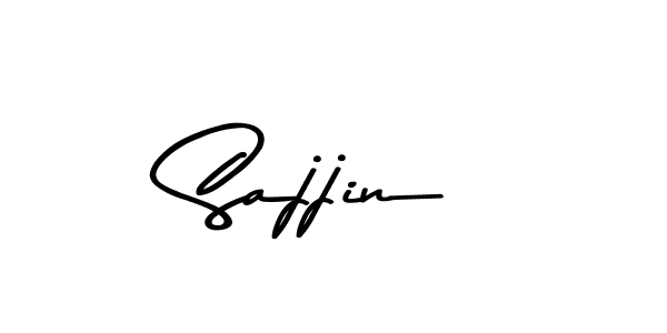 Create a beautiful signature design for name Sajjin. With this signature (Asem Kandis PERSONAL USE) fonts, you can make a handwritten signature for free. Sajjin signature style 9 images and pictures png