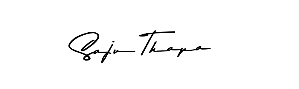 Use a signature maker to create a handwritten signature online. With this signature software, you can design (Asem Kandis PERSONAL USE) your own signature for name Saju Thapa. Saju Thapa signature style 9 images and pictures png