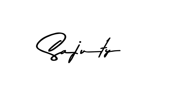 How to make Sajuty name signature. Use Asem Kandis PERSONAL USE style for creating short signs online. This is the latest handwritten sign. Sajuty signature style 9 images and pictures png