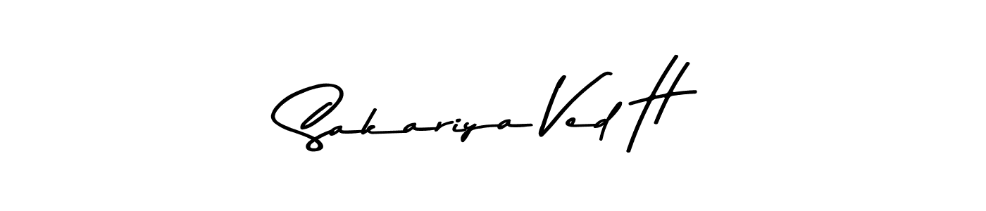 Sakariya Ved H stylish signature style. Best Handwritten Sign (Asem Kandis PERSONAL USE) for my name. Handwritten Signature Collection Ideas for my name Sakariya Ved H. Sakariya Ved H signature style 9 images and pictures png