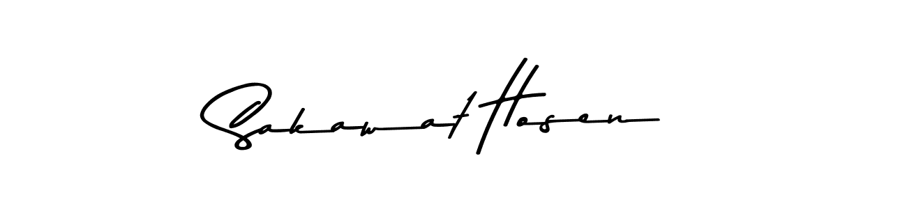 Create a beautiful signature design for name Sakawat Hosen. With this signature (Asem Kandis PERSONAL USE) fonts, you can make a handwritten signature for free. Sakawat Hosen signature style 9 images and pictures png