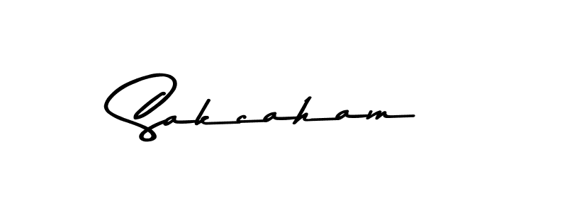 Create a beautiful signature design for name Sakcaham. With this signature (Asem Kandis PERSONAL USE) fonts, you can make a handwritten signature for free. Sakcaham signature style 9 images and pictures png