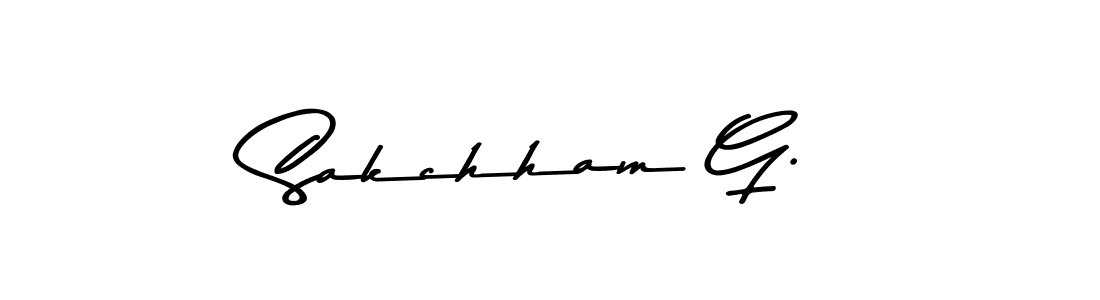 Use a signature maker to create a handwritten signature online. With this signature software, you can design (Asem Kandis PERSONAL USE) your own signature for name Sakchham G.. Sakchham G. signature style 9 images and pictures png