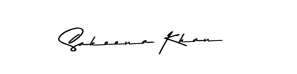 Make a beautiful signature design for name Sakeena Khan. With this signature (Asem Kandis PERSONAL USE) style, you can create a handwritten signature for free. Sakeena Khan signature style 9 images and pictures png