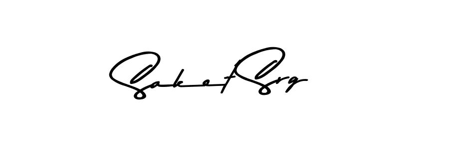 Make a beautiful signature design for name Saket Srg. With this signature (Asem Kandis PERSONAL USE) style, you can create a handwritten signature for free. Saket Srg signature style 9 images and pictures png