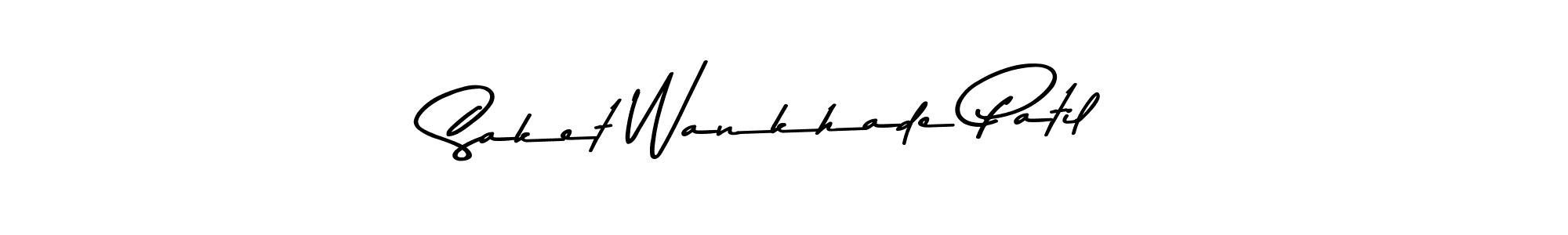 You can use this online signature creator to create a handwritten signature for the name Saket Wankhade Patil. This is the best online autograph maker. Saket Wankhade Patil signature style 9 images and pictures png