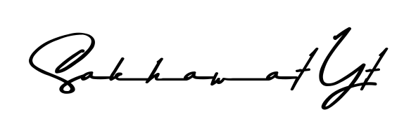 A modern signature idea for name Sakhawat Yt using Asem Kandis PERSONAL USE font. Clean strokes and elegant curves make it stand out instantly. Sakhawat Yt signature style 9 images and pictures png