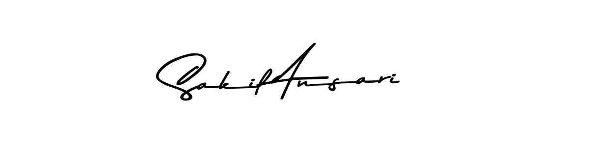 if you are searching for the best signature style for your name Sakil Ansari. so please give up your signature search. here we have designed multiple signature styles  using Asem Kandis PERSONAL USE. Sakil Ansari signature style 9 images and pictures png