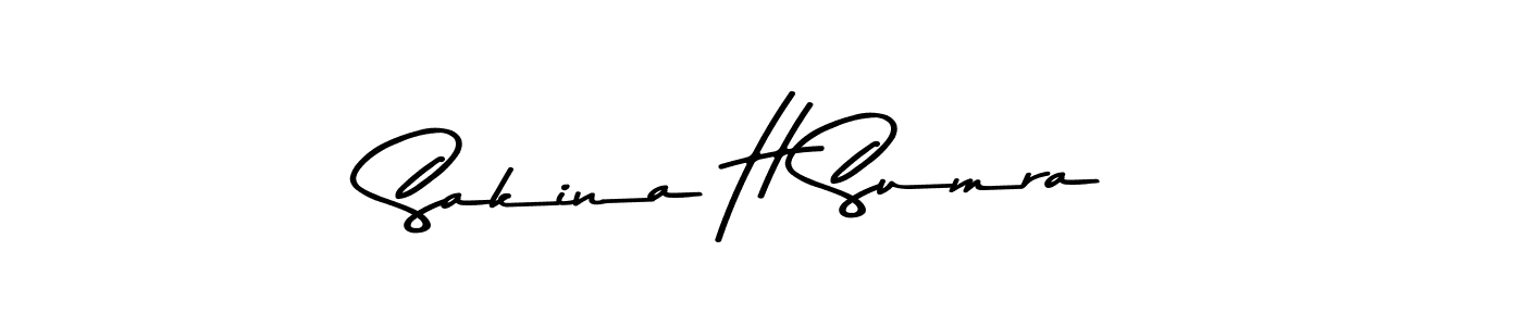 Make a beautiful signature design for name Sakina H Sumra. Use this online signature maker to create a handwritten signature for free. Sakina H Sumra signature style 9 images and pictures png