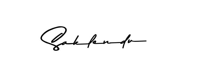 Make a beautiful signature design for name Saklendu. Use this online signature maker to create a handwritten signature for free. Saklendu signature style 9 images and pictures png