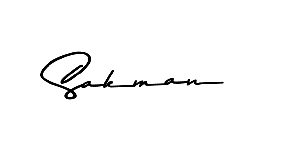 Create a beautiful signature design for name Sakman. With this signature (Asem Kandis PERSONAL USE) fonts, you can make a handwritten signature for free. Sakman signature style 9 images and pictures png