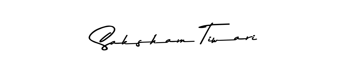 You should practise on your own different ways (Asem Kandis PERSONAL USE) to write your name (Saksham Tiwari) in signature. don't let someone else do it for you. Saksham Tiwari signature style 9 images and pictures png