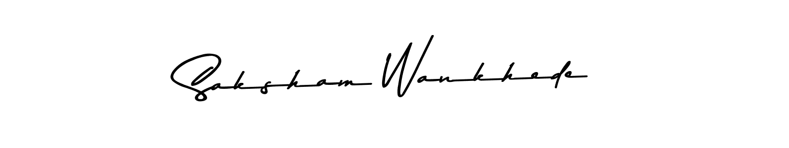 Asem Kandis PERSONAL USE is a professional signature style that is perfect for those who want to add a touch of class to their signature. It is also a great choice for those who want to make their signature more unique. Get Saksham Wankhede name to fancy signature for free. Saksham Wankhede signature style 9 images and pictures png