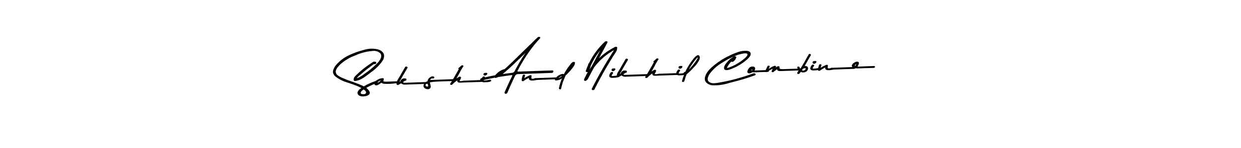 Design your own signature with our free online signature maker. With this signature software, you can create a handwritten (Asem Kandis PERSONAL USE) signature for name Sakshi And Nikhil Combine. Sakshi And Nikhil Combine signature style 9 images and pictures png