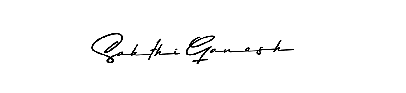 Sakthi Ganesh stylish signature style. Best Handwritten Sign (Asem Kandis PERSONAL USE) for my name. Handwritten Signature Collection Ideas for my name Sakthi Ganesh. Sakthi Ganesh signature style 9 images and pictures png
