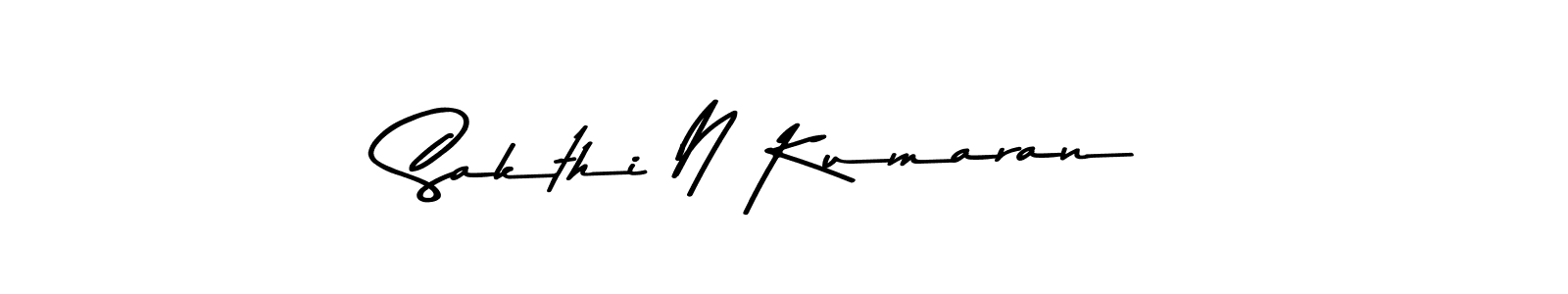 Make a beautiful signature design for name Sakthi N Kumaran. With this signature (Asem Kandis PERSONAL USE) style, you can create a handwritten signature for free. Sakthi N Kumaran signature style 9 images and pictures png