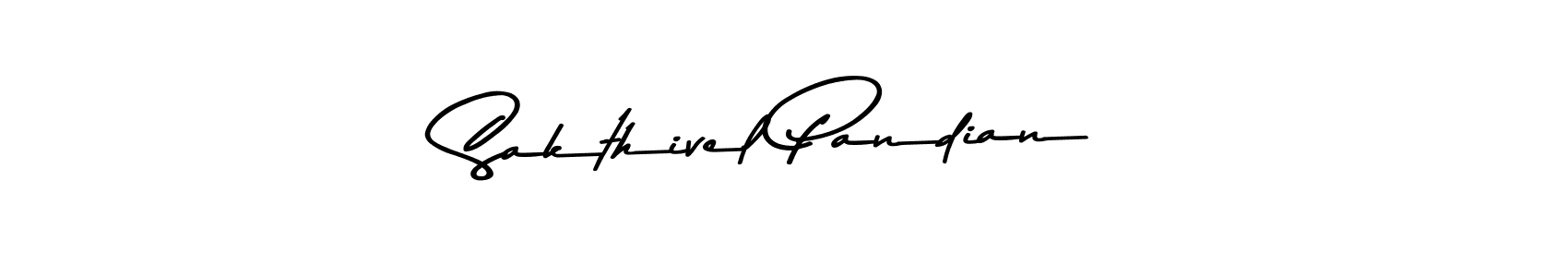 How to make Sakthivel Pandian name signature. Use Asem Kandis PERSONAL USE style for creating short signs online. This is the latest handwritten sign. Sakthivel Pandian signature style 9 images and pictures png