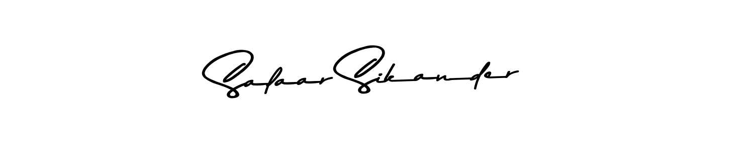Use a signature maker to create a handwritten signature online. With this signature software, you can design (Asem Kandis PERSONAL USE) your own signature for name Salaar Sikander. Salaar Sikander signature style 9 images and pictures png