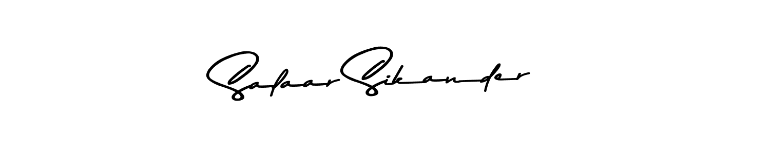 Make a beautiful signature design for name Salaar Sikander. With this signature (Asem Kandis PERSONAL USE) style, you can create a handwritten signature for free. Salaar Sikander signature style 9 images and pictures png