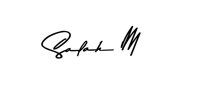 Create a beautiful signature design for name Salah M. With this signature (Asem Kandis PERSONAL USE) fonts, you can make a handwritten signature for free. Salah M signature style 9 images and pictures png