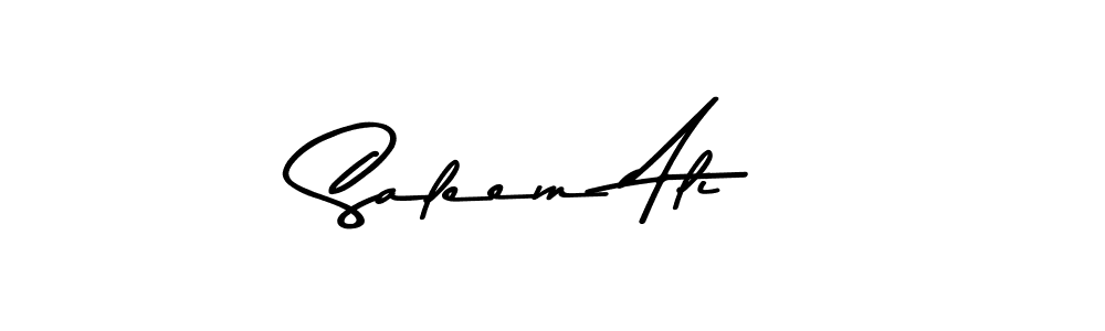 How to make Saleem Ali name signature. Use Asem Kandis PERSONAL USE style for creating short signs online. This is the latest handwritten sign. Saleem Ali signature style 9 images and pictures png