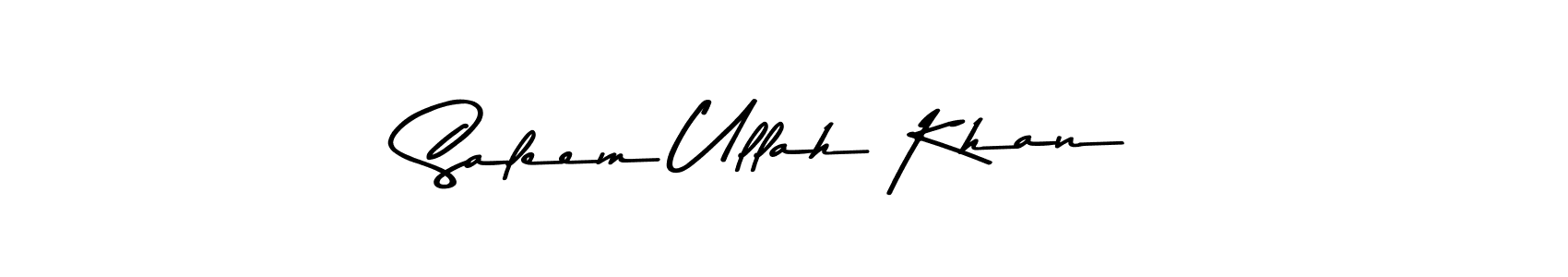 Also You can easily find your signature by using the search form. We will create Saleem Ullah Khan name handwritten signature images for you free of cost using Asem Kandis PERSONAL USE sign style. Saleem Ullah Khan signature style 9 images and pictures png
