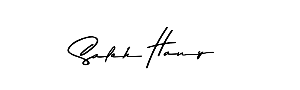How to make Saleh Hany name signature. Use Asem Kandis PERSONAL USE style for creating short signs online. This is the latest handwritten sign. Saleh Hany signature style 9 images and pictures png