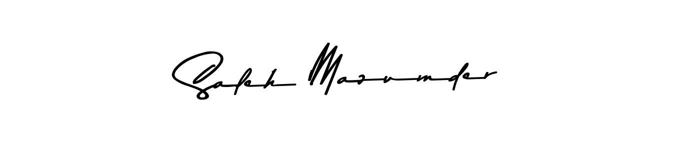 How to make Saleh Mazumder name signature. Use Asem Kandis PERSONAL USE style for creating short signs online. This is the latest handwritten sign. Saleh Mazumder signature style 9 images and pictures png