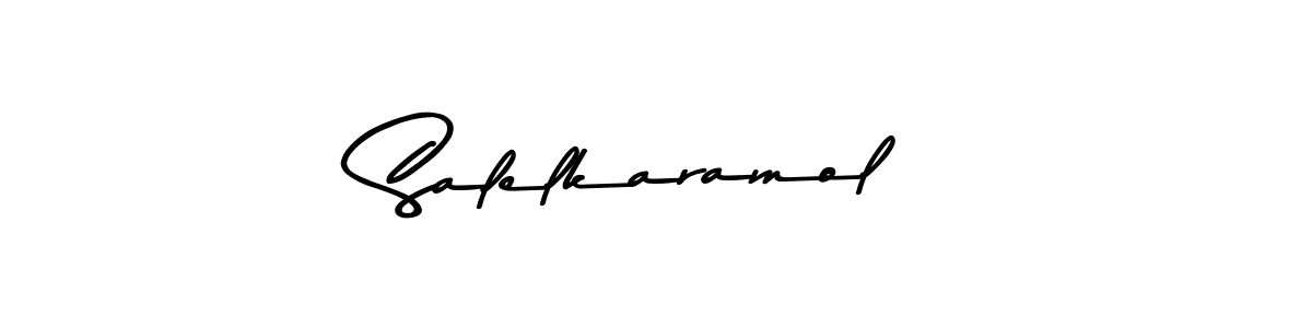 Use a signature maker to create a handwritten signature online. With this signature software, you can design (Asem Kandis PERSONAL USE) your own signature for name Salelkaramol. Salelkaramol signature style 9 images and pictures png