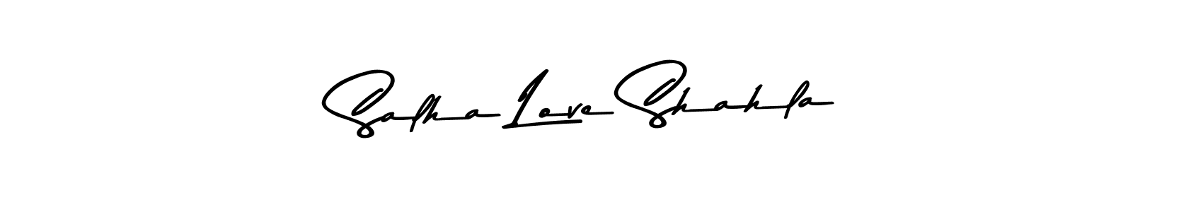 Also You can easily find your signature by using the search form. We will create Salha Love Shahla name handwritten signature images for you free of cost using Asem Kandis PERSONAL USE sign style. Salha Love Shahla signature style 9 images and pictures png