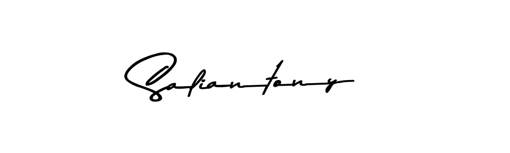 Make a beautiful signature design for name Saliantony. With this signature (Asem Kandis PERSONAL USE) style, you can create a handwritten signature for free. Saliantony signature style 9 images and pictures png