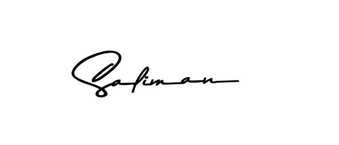 Use a signature maker to create a handwritten signature online. With this signature software, you can design (Asem Kandis PERSONAL USE) your own signature for name Saliman. Saliman signature style 9 images and pictures png