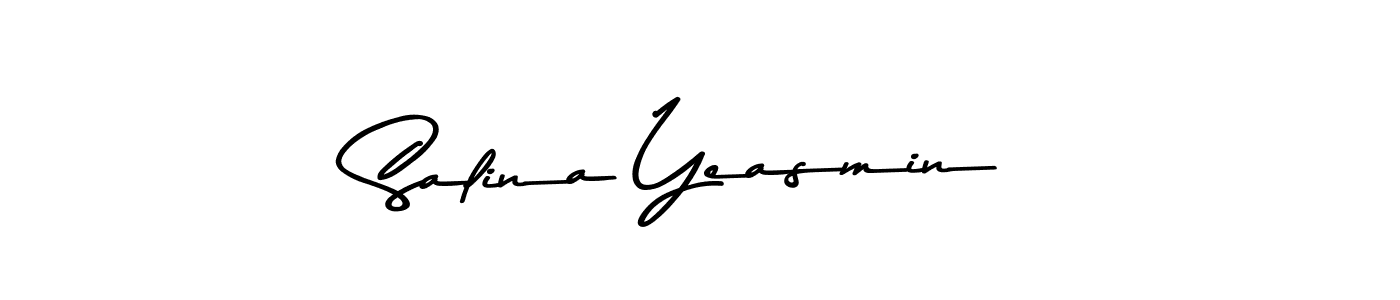 Design your own signature with our free online signature maker. With this signature software, you can create a handwritten (Asem Kandis PERSONAL USE) signature for name Salina Yeasmin. Salina Yeasmin signature style 9 images and pictures png