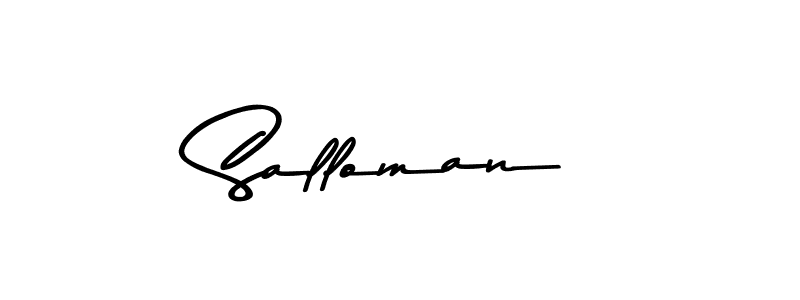 Create a beautiful signature design for name Salloman. With this signature (Asem Kandis PERSONAL USE) fonts, you can make a handwritten signature for free. Salloman signature style 9 images and pictures png