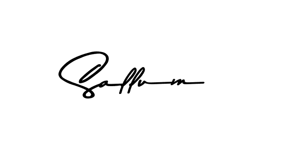 Create a beautiful signature design for name Sallum. With this signature (Asem Kandis PERSONAL USE) fonts, you can make a handwritten signature for free. Sallum signature style 9 images and pictures png