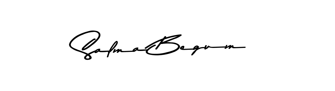 Make a beautiful signature design for name Salma Begum. Use this online signature maker to create a handwritten signature for free. Salma Begum signature style 9 images and pictures png