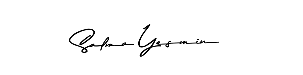 Make a beautiful signature design for name Salma Yesmin. Use this online signature maker to create a handwritten signature for free. Salma Yesmin signature style 9 images and pictures png