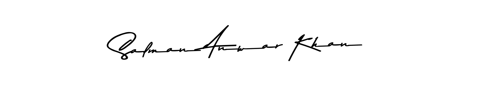 Make a beautiful signature design for name Salman Anwar Khan. With this signature (Asem Kandis PERSONAL USE) style, you can create a handwritten signature for free. Salman Anwar Khan signature style 9 images and pictures png